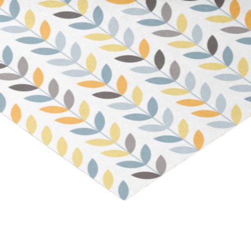 yellow orange blue gray Scandinavian pattern Tissue Paper