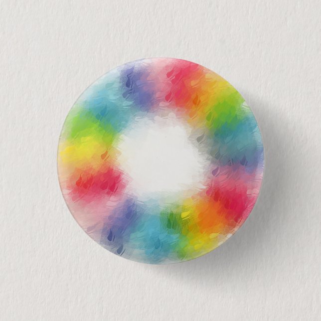 Yellow Orange Blue Green Pink Red Purple Custom Button (Front)