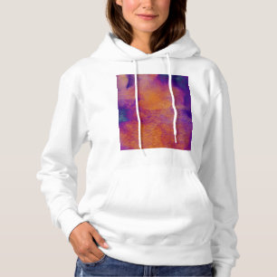 Yellow orange blue purple modern graphic design hoodie