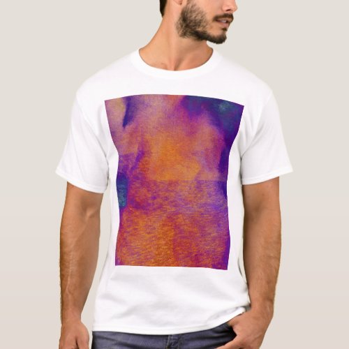 Yellow orange blue purple modern graphic design T_Shirt