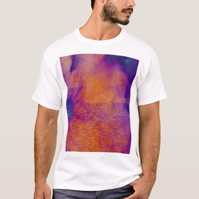 Yellow orange blue purple modern graphic design T-Shirt (Front)