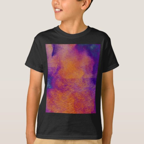 Yellow orange blue purple modern graphic design T_Shirt