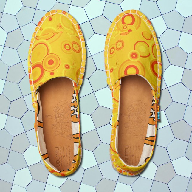 Yellow & Orange Bold Retro Circles Espadrilles (Creator Uploaded)