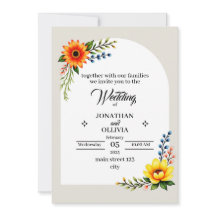 yellow orange Botanical Wreath