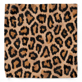 Yellow Orange Brown Black Leopard Animal Print Bandana