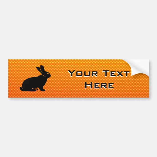Yellow / Orange Bunny Bumper Sticker (Front)