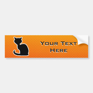 Yellow Orange Cat Bumper Sticker