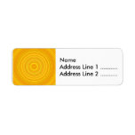 [ Thumbnail: Yellow & Orange Circle/Ring Pattern Label ]