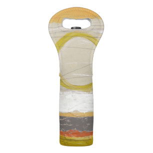Yellow & Orange Circles on Multicolored Background Wine Bag