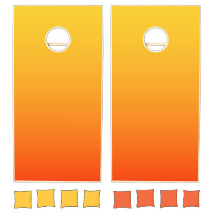 Yellow Orange Color Cornhole Set