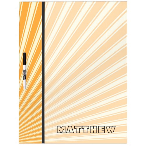 Yellow Orange Color Stripe Funky Pattern Dry_Erase Board