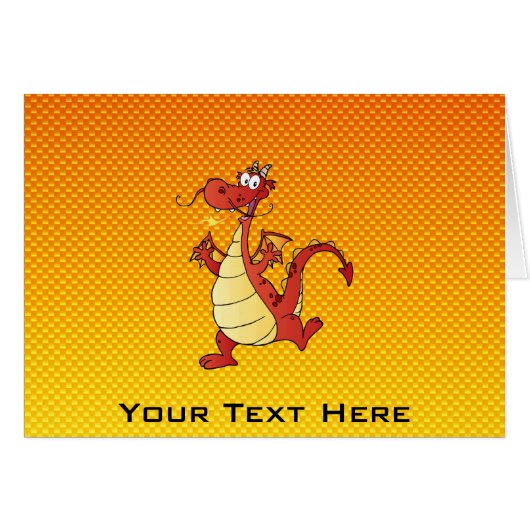 Yellow Orange Dragon Cards (Front Horizontal)