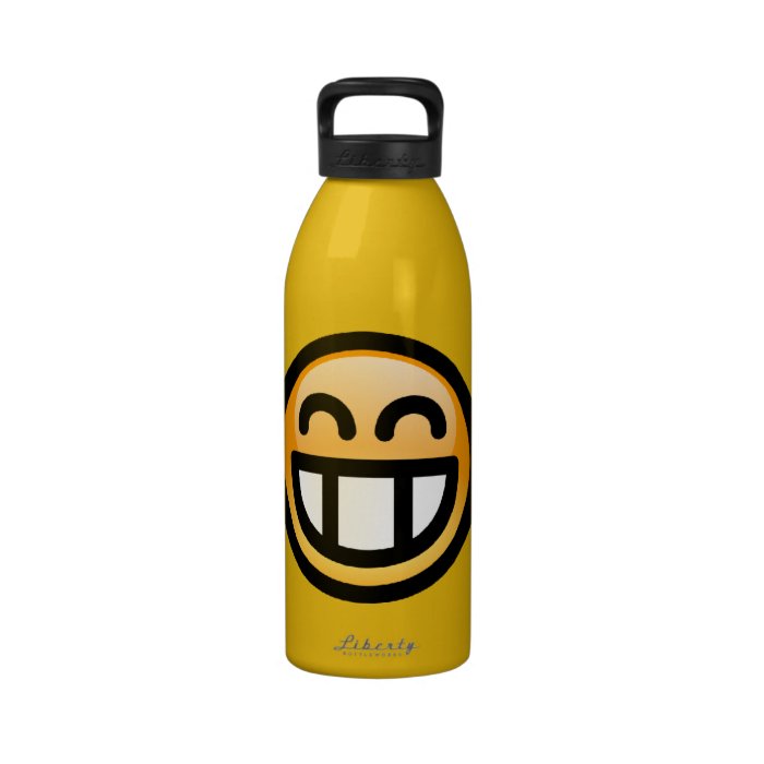 Yellow Orange Emoticons Drinking Bottle