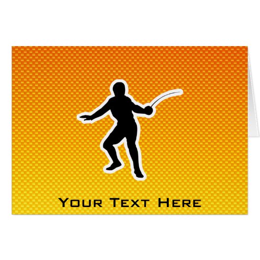 Yellow Orange Fencing Cards (Front Horizontal)