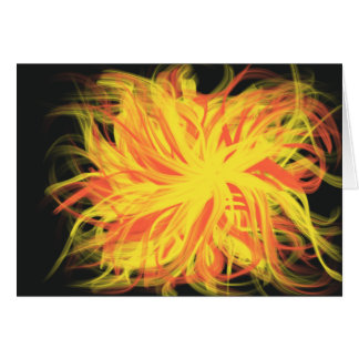 Yellow Orange Fire Star Christian Holy Spirit Art Cards