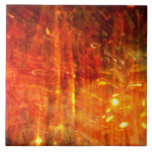 Yellow Orange Flames Fiery Abstract Art Ceramic Tile<br><div class="desc">A vibrant and colorful digital abstract inspired by the colors of autumn and it's many festivals.  Think of flaming bonfires,  it looks like a close up of the flames of a fire,  in bright colors,  yellow,  orange,  red,  gold,  against black.</div>