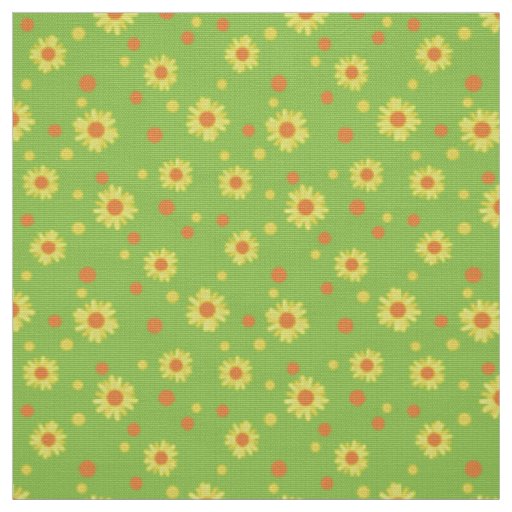 Yellow & Orange floral Fabric
