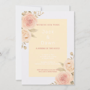 Yellow & Orange Floral Watercolor Wedding Invitation