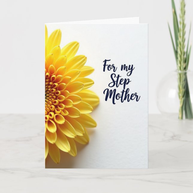 Yellow Orange Flower Day Card (Front)