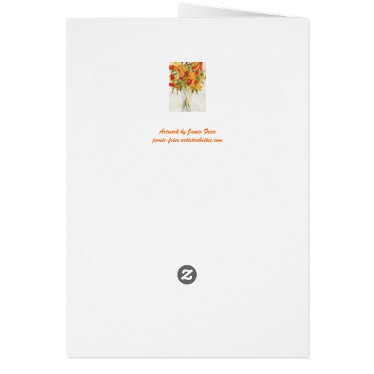 Yellow Orange Flower Vase (Back)