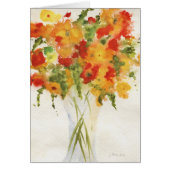 Yellow Orange Flower Vase (Front)