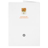 Yellow Orange Flower Vase Cards (Back)