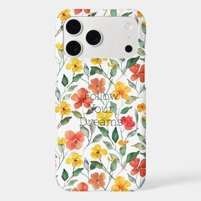 Yellow Orange Flowers  Case-Mate iPhone Case (Back)