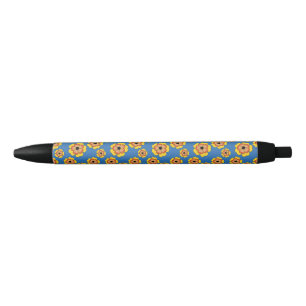 Yellow Orange Flowers Pattern Pen