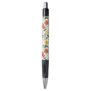 Yellow Orange Flowers Pen