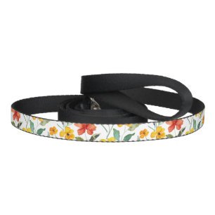 Yellow Orange Flowers Pet Leash