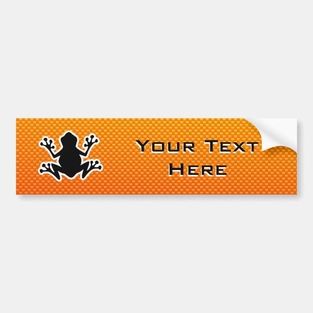 Yellow Orange Frog Bumper Sticker (Front)