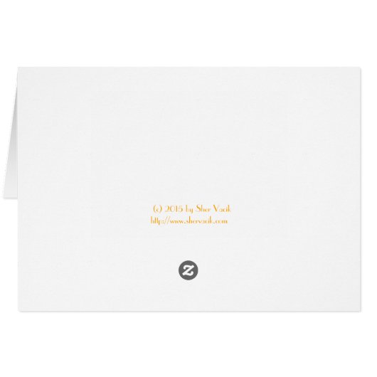 Yellow-Orange Geometric Shapes Greeting Card (Back Horizontal)