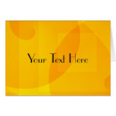 Yellow-Orange Geometric Shapes Greeting Card (Front Horizontal)