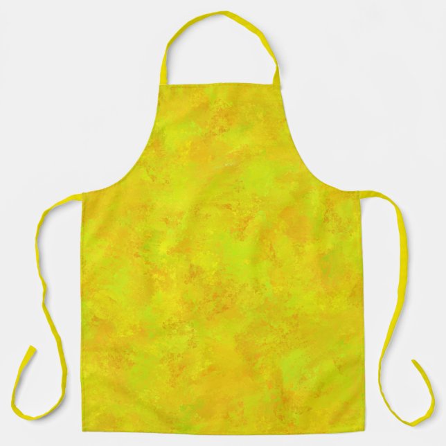 Yellow Orange Green Abstract Pattern Apron (Front)