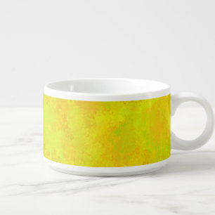 Yellow Orange Green Abstract Pattern Chili Bowl