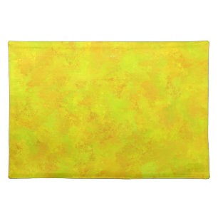 Yellow Orange Green Abstract Pattern Cloth Placemat