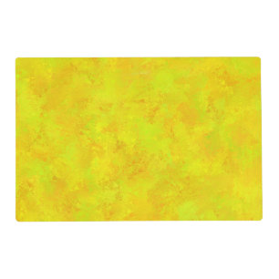 Yellow Orange Green Abstract Pattern Laminated Placemat