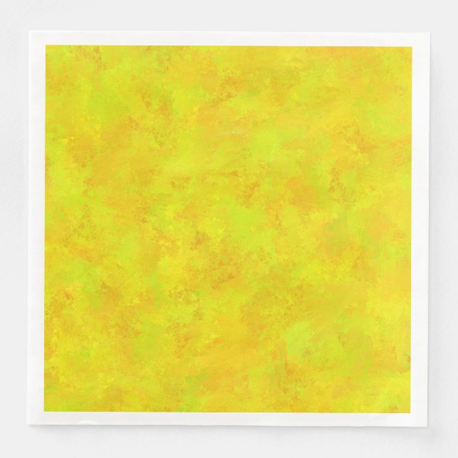 Yellow Orange Green Abstract Pattern Paper Dinner Napkins (Front)
