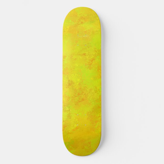 Yellow Orange Green Abstract Pattern Skateboard (Front)