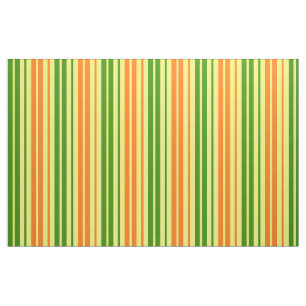 Yellow Orange Green Vertical Stripes Design   Fabric