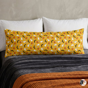 Yellow & Orange Happy Halloween - Spooky Body Pillow