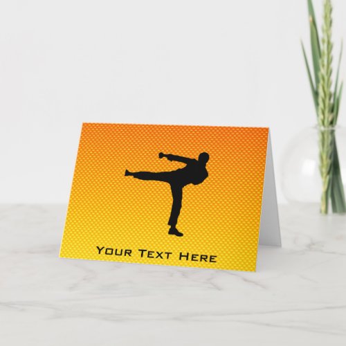 Yellow Orange Martial Arts Card