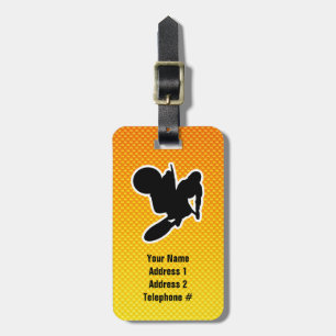 Yellow Orange Motocross Whip Luggage Tag