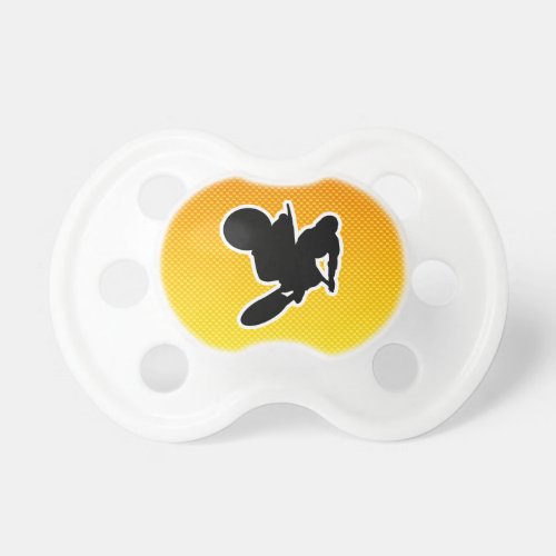 Yellow Orange Motocross Whip Pacifier