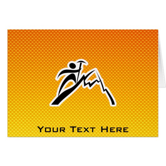 Yellow Orange Mountain Climbing Cards (Front Horizontal)