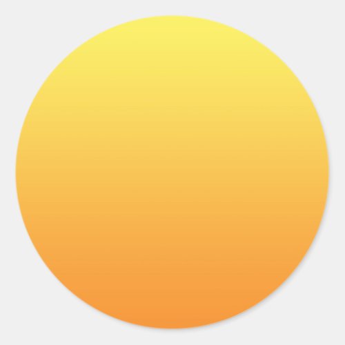 Yellow  Orange Ombre Classic Round Sticker