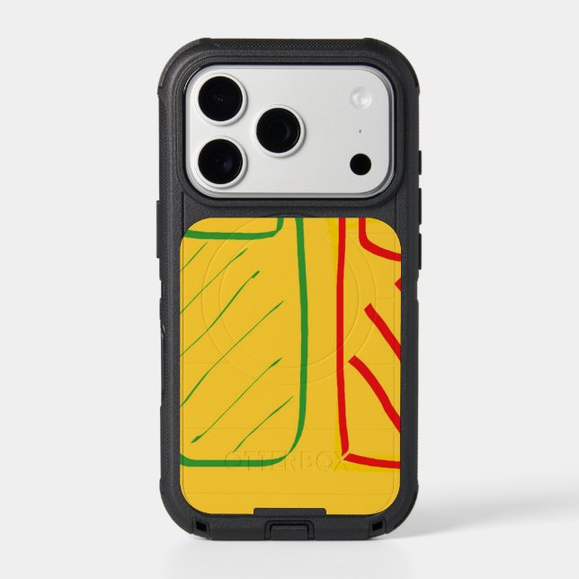 Yellow Orange Otterbox iPhone Case (Back)