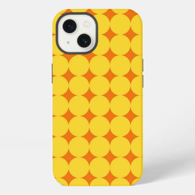 Yellow Orange Pattern Iphone Case (Back)