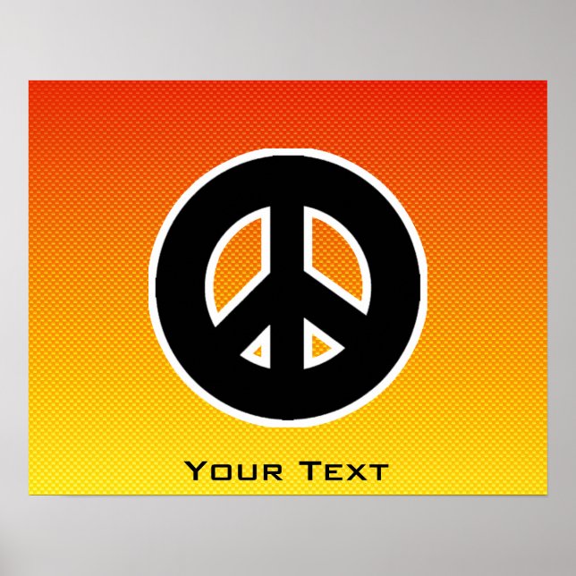 Yellow Orange Peace Sign (Front)