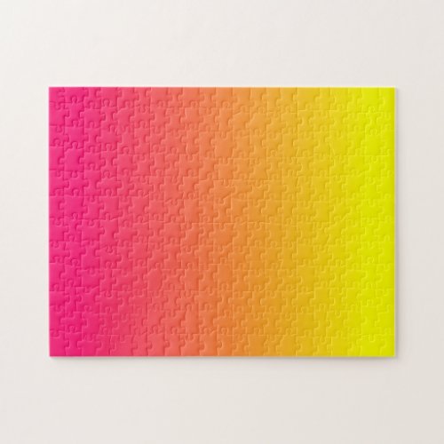 Yellow Orange Pink Ombre Jigsaw Puzzle